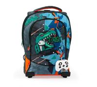 GIOCHI PREZIOSI Go Pop-Sac à dos Trolley 2R T-Rex,Poche avant et intérieure,Dossier et bretelles rembourrées,Poignée en tissu et télescopique,Chariot avec roues renforcées couvre-roues silhouettes Pop