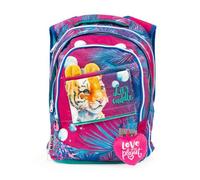 Giochi Preziosi Go Pop Up Sac à dos extensible rond modèle Sweet Jungle, 3 compartiments et poches intérieures, dossier et bretelles rembourrées, avec bande personnalisée et Pop Up, multicolore, L,