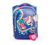 Giochi Preziosi Go Pop Up Sac à dos extensible rond modèle Unicorn, 3 compartiments et poches intérieures, dossier et bretelles rembourrées, avec bande personnalisée et Pop Up, multicolore, L,