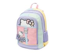 Giochi Preziosi Hello Kitty - Sac à dos, 3 compartiments et poches intérieures, poches porte-bouteilles, dossier et bretelles rembourrées, 24 l, 32 x 44 x 19 cm, école primaire et moyenne