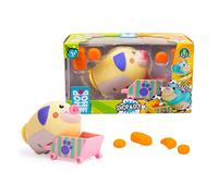 Giochi Preziosi - Hop Hop Puppy Push & Go Les Chiots Qui reviennent Toujours Debout avec Chariot pour Faire Le Shopping, Version porcelet, pour Enfants à partir de 3 Ans, Hpu02300