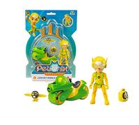Giochi Preziosi Petronix Defender - Jia et Paul-E Mission avec Moto et Sac à Dos Amovible Jouet, Personnage Action Figure 7 cm, Super-héros Transformable pour Enfants à partir de 3 Ans