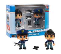 Giochi Preziosi Police - Figurine de Police - Pack de 2 Personnages de 7 cm, Uniformes Originaux et Accessoires Inclus, pour Enfants à partir de 4 Ans