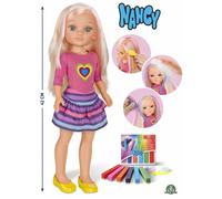 GIOCHI PREZIOSI - Poupée NANCY 42cm - Une journée Mèches en Couleurs - Référence NAC17