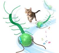 Giociv Jouets interactifs pour chats ennuyés, avec mouvement de mille-pattes et balle super moteur sur tapis