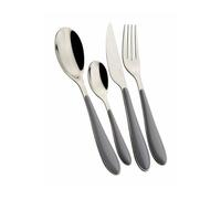 BUGATTI GGGU-023F50 Gioia Ménagère de 24 Pièces Service de Table SAN/Acier Gris 22 x 8 x 30 cm