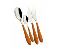 BUGATTI GGOU-023F50 Gioia Ménagère de 24 Pièces Service de Table SAN/Acier Orange 22 x 8 x 30 cm