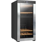 GIONA Cave à vin 2 températures CVG66CF - 66 bouteilles, double zone, froid ventilé, 4 clayettes bois, classe G