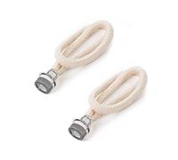 GIONAR 2 Pcs Mèches de Lampe à Huile, Brûleur Catalytique Meche pour Lampe Recharge, Contrôle d'air Aromathérapie pour Toutes Lampe Mèche Décoration de la Maison,18mm Diamètre (Argent)