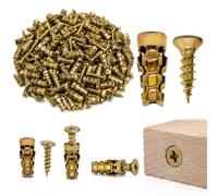 GIONAR Lot de 100 vis de réparation de charnière de porte, chevilles | Robuste, auto-perceuse, fer dentelé, anti-rotation, pour réparation de filetage dénudé, charnières d'armoire et fixations de