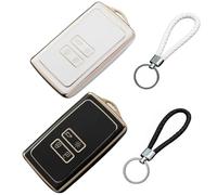 GIONAR Lot de 2 coques de clé pour Renault Koleos, Kadjar, Espace/TCE/300, en silicone TPU avec porte-clés, coque de protection de qualité supérieure pour clé de voiture Renault