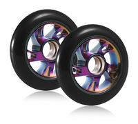 GIONAR Lot de 2 roues de scooter de 100 mm, avec roulements ABEC-9, roues en PVC pour trottinette Razor Apollo Cox Swain