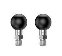 GIONAR Lot de 2 vis M8 avec adaptateur à bille de 1" - Support pour rétroviseur de moto - Compatible Ram Mount - Support de téléphone portable pour moto