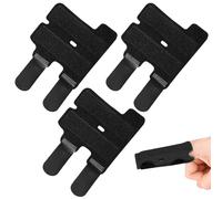 GIONAR Lot de 3 attelles de doigt, double bandes d'aluminium, auto-agrippantes, taille universelle pour tous les cinq doigts, soulagement de la douleur et protection de soutien (noir)