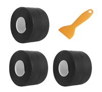 GIONAR Lot de 3 rouleaux de bande d'étanchéité simple pour salle de bain, joint de douche auto-adhésif, avec 1 raclette, bande de calfeutrage anti-moisissure pour baignoire, cuisine, évier, coins