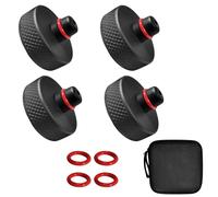 GIONAR Lot de 4 coussinets de cric de levage avec boîte de rangement, adaptateur de cric en caoutchouc, coussin de levage inodore pour Tesla Model 3/Y/S/X, coussinet en caoutchouc durable pour un
