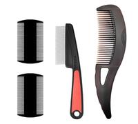 GIONAR Lot de 4 peignes anti-poux extra fins pour enfants, avec 1 peigne anti-poux, convient pour chats, accessoire de soin des cheveux