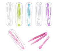 GIONAR Lot de 6 ventouses souples pour lentilles de contact, blanc, bleu, vert, violet, rose, Porte-lentilles de contact