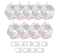 GIONAR oneisall PTM-643 Lot de 9 filtres de rechange pour fontaine à chat sans fil en acier inoxydable de 4 L, 9 filtres + 9 éponges