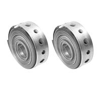GIONAR Sangle de fixation en métal de 1,9 cm x 3 m, bande en acier galvanisé, supports galvanisés réglables avec trous perforés, support de tuyau en métal pour fixation, support flexible de clôture (2