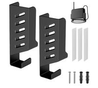GIONAR Support mural pour Sky Box/Apple TV/commutateurs réseau/modems, support mural universel, sans perforation/installation de vis, support de boîte pour équipement d'une épaisseur < 4 cm (noir)