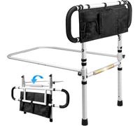 GIOPSQ Barrières de Lit pour Seniors avec Lampe à Capteur - Barrière de Sécurité Réglable et Extensible, Pliable, avec Grande Pochette de Rangement, Protection Adulte Robuste, Capacité 204 kg barriere