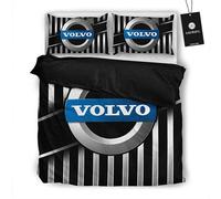 GIOPSQ Ensemble housse de couette drap de lit 3 pièces doux et respirant Vo.L-Vo Literie en microfibre imprimée en 3D + 2 taies d'oreiller Culotte/A/135x200cm