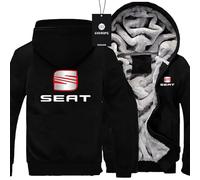 GIOPSQ Épaissir velours à capuche Se-at.s impression cardigan veste chaude hommes femme sweat décontracté coupe-vent doudounes Courtepointe/A/XL