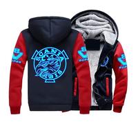 GIOPSQ Sweat à capuche imprimé Sc-a_nia 3D pour hommes plus pull à capuche rembourré en velours mode sport baseball uniforme cardigan zippé manteau veste Coupe-Vent/D/5XL