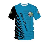 GIOPSQ T-shirt homme pour Alfa-RoMeo T-shirts d'impression 3D Casual Polyester Woman Tee Dossier/A/XL