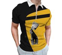 GIOPSQ T-shirt pour Du-Cati Impression 3D Revers Zip T-Shirts Casual Polyester Hommes Femme TEE Adolescent/B/M