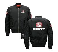 GIOPSQ Veste de vol Se-at Impression Hommes Femme Cardigan Coupe-Vent Casual Air Force One Sweat Garder les vestes au chaud Filles/A/XL