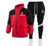 GIOPSQ Vestes imperméables pour hommes ensemble de survêtement Du-Cati costume de Jogging en plein air pull à capuche + pantalon ensemble d'alpinisme décontracté combinaison/b4/XL