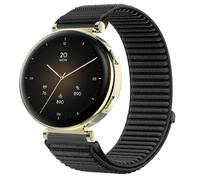 GIOPUEY 18mm Bracelet Compatible avec Hama Smartwatch 7000, Nylon Réglable Boucle Nylon Respirant Sport Loop Bracelet Extérieur Strap Band - Black