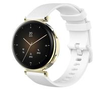 GIOPUEY 18mm Bracelet Compatible avec Hama Smartwatch 7000, Souple Silicone Sangle Bracelet [Résistant à l'usure] [Respirant] - White