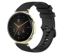 GIOPUEY 18mm Bracelet Compatible avec Hama Smartwatch 7000, Souple Silicone Sangle Bracelet [Résistant à l'usure] [Respirant] - Black