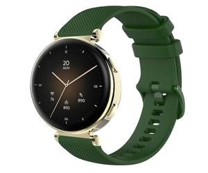 GIOPUEY 18mm Bracelet Compatible avec Hama Smartwatch 7000, Souple Silicone Sangle Bracelet [Résistant à l'usure] [Respirant] - Dark Green