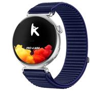 GIOPUEY 18mm Bracelet Compatible avec Knauermann Pro 4 Mini 41mm/Pro 3 Mini/Neo 2 Rund/Lady 3/Pro 2 FE, Nylon Réglable Boucle Nylon Respirant Sport Loop Bracelet Extérieur Strap Band - Darkblue