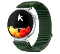 GIOPUEY 18mm Bracelet Compatible avec Knauermann Pro 4 Mini 41mm/Pro 3 Mini/Neo 2 Rund/Lady 3/Pro 2 FE, Nylon Réglable Boucle Nylon Respirant Sport Loop Bracelet Extérieur Strap Band - DarkGreen