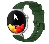 GIOPUEY 18mm Bracelet Compatible avec Knauermann Pro 4 Mini 41mm/Pro 3 Mini/Neo 2 Rund/Lady 3/Pro 2 FE, Souple Silicone Sangle Bracelet [Résistant à l'usure] [Respirant] - Dark Green