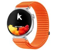 GIOPUEY 18mm Bracelet Compatible avec Knauermann Pro 4 Mini 41mm/Pro 3 Mini/Neo 2 Rund/Lady 3/Pro 2 FE, Nylon Réglable Boucle Nylon Respirant Sport Loop Bracelet Extérieur Strap Band - Orange