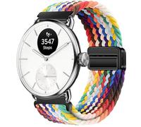 GIOPUEY 18mm Bracelet Magnétique Compatible avec Withings ScanWatch 2 38mm/Nova Brilliant 39mm/ScanWatch Light, Sangle tressée en Nylon Doux [Unisexe] - Colourful-B