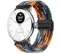 GIOPUEY 18mm Bracelet Magnétique Compatible avec Withings ScanWatch 2 38mm/Nova Brilliant 39mm/ScanWatch Light, Sangle tressée en Nylon Doux [Unisexe] - Colourful