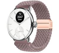 GIOPUEY 18mm Bracelet Magnétique Compatible avec Withings ScanWatch 2 38mm/Nova Brilliant 39mm/ScanWatch Light, Sangle tressée en Nylon Doux [Unisexe] - Purple