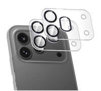 GIOPUEY 2 pièces Caméra Arrière Protecteur Compatible avec Honor 600 Pro, [Protection Complète][Double Protection] Metal + Verre Trempé, Verre Trempé Camera - Blue