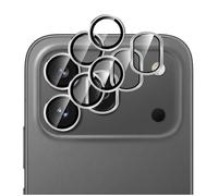 GIOPUEY 2 pièces Caméra Arrière Protecteur Compatible avec Honor 600 Pro, [Protection Complète][Double Protection] Metal + Verre Trempé, Verre Trempé Camera - Silver