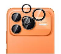 GIOPUEY 2 pièces Caméra Arrière Protecteur Compatible avec Honor Power 2, [Protection Complète][Double Protection] Metal + Verre Trempé, Verre Trempé Camera - Black