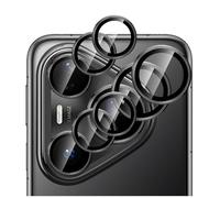 GIOPUEY 2 pièces Caméra Arrière Protecteur Compatible avec Huawei Pura 80 Ultra, [Protection Complète][Double Protection] Metal + Verre Trempé, Verre Trempé Camera - Black