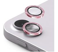 GIOPUEY 2 pièces Caméra Arrière Protecteur Compatible avec iPad A16 2025/iPad 10 2022, [Protection Complète][Double Protection] Metal + Verre Trempé, Verre Trempé Camera - Bling Pink