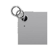 GIOPUEY 2 pièces Caméra Arrière Protecteur Compatible avec iPad Air 4/Air 5, [Protection Complète] Metal + Verre Trempé, Verre Trempé Camera - Diamond Bling Silver